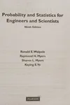 Probability and statistics for engineers and scientists