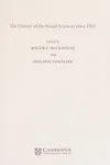 The history of the social sciences since 1945