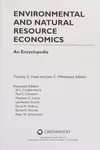 Environmental and natural resource economics