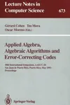 Applied algebra, algebraic algorithms, and error-correcting codes