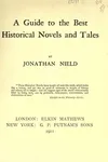 A guide to the best historical novels and tales