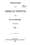 Annual Report of the American Institute of the City of New York