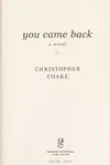 You came back