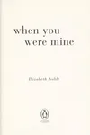 When you were mine