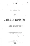 Annual Report of the American Institute of the City of New York