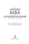 The portable MBA in entrepreneurship