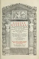 Cover of Regole generali di architettura di Sabastiano Serlio Bolognese