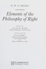 Capa de Elements of the philosophy of right