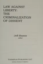 Capa de Law against liberty