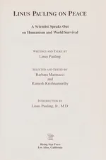 Cover of Linus Pauling on peace