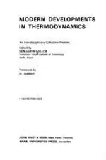 Capa de Modern developments in thermodynamics