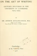 Capa de On the art of writing