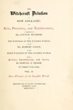 Capa de The witchcraft delusion in New England