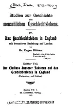 Capa de Der Einfluss äusserer Faktoren auf das Geschlechtsleben in England