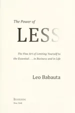 Capa de The power of less