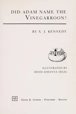 Cover of Did Adam name the vinegarroon?