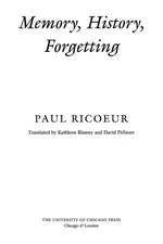 Capa de Memory, history, forgetting