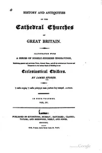History and antiquities of the cathedral churches of Great Britain