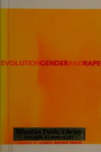 Capa de Evolution, gender, and rape