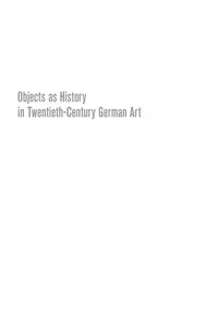 Objects as history in twentieth-century German art