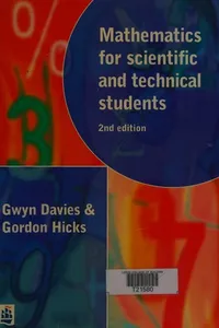Capa de Mathematics for scientific and technical students
