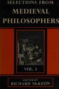 Selections from medieval philosophers
