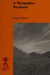 Capa de A Shropshire boyhood