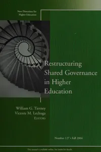 Restructuring shared governance in higher education