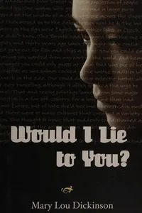 Cover of Would I lie to you?