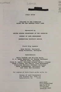 Coalinga to the Pinnacles along the San Andreas Fault zone