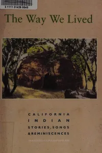 Capa de The Way we lived por Malcolm Margolin