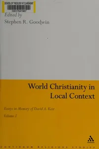 World Christianity in local context