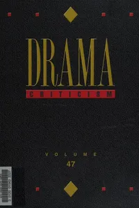 Cover of Drama criticism