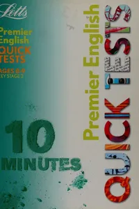 Cover of Premier English quick tests