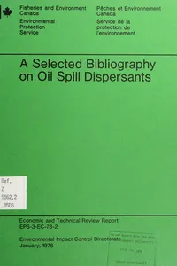 A selected bibliography on oil spill dispersants