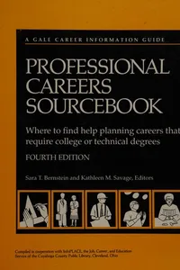 Professional careers sourcebook