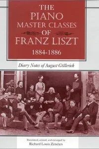 The piano master classes of Franz Liszt, 1884-1886