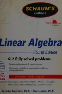 Cover of Linear algebra