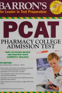 Barron's PCAT Pharmacy College Admission Test