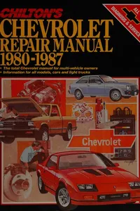 Chilton's Chevrolet repair manual, 1980-1987