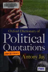 Oxford dictionary of political quotations