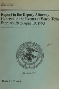 Evaluation of the Handling of the Branch Davidian Stand Off in Waco