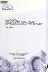 Alamogordo regional water supply project