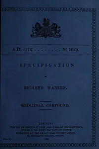 Specification of Richard Warren