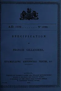 Specification of Francis Gillanders
