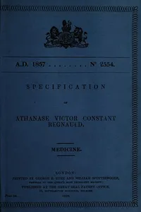 Specification of Athanase Victor Constant Regnauld