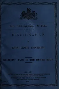 Specification of John Lewis Prichard