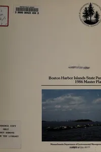 Boston harbor islands state park, 1986 master plan