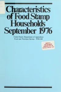 Cover of Characteristics of food stamp households, September 1976-