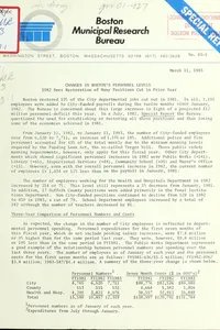 Changes in Boston's personnel levels